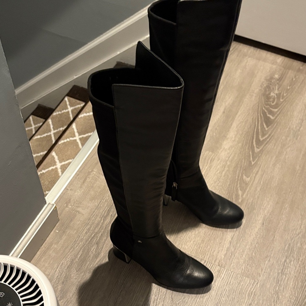 DKNY Black Over the Knee Boots
